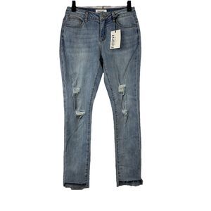 Anthropologie EVIDNT Los Angeles Verona Skinny Ankle Size 25 Blue Denim New